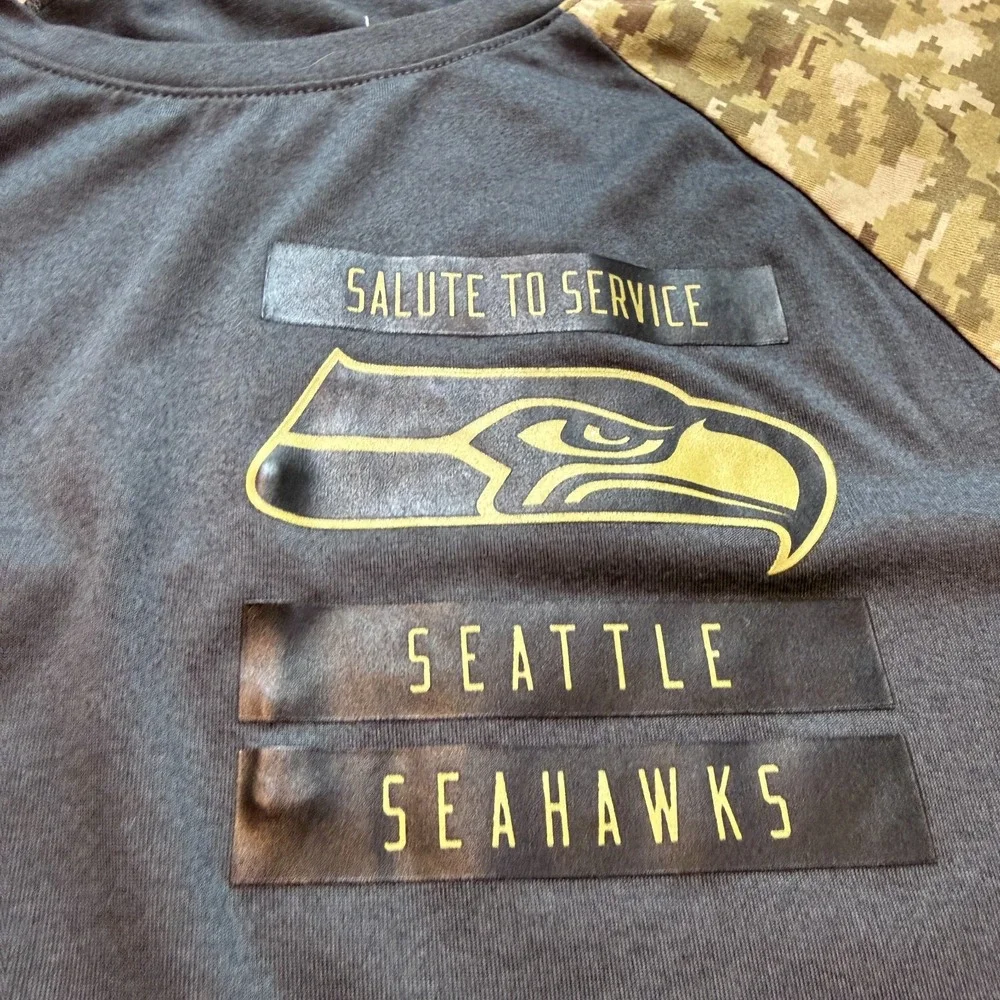 Nike‎ Seattle Seahawks NFL Salute to Service On Field Shirt Men's Size Medium